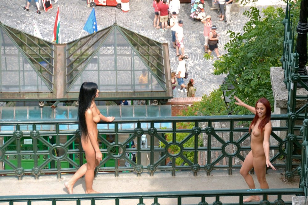 Budapest naked on the street