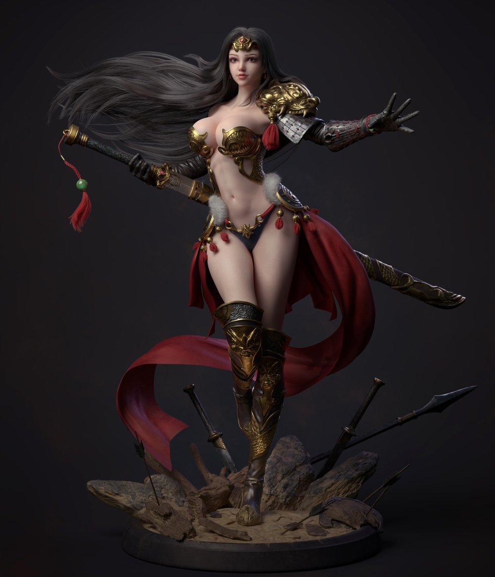 Figures of women of warriors