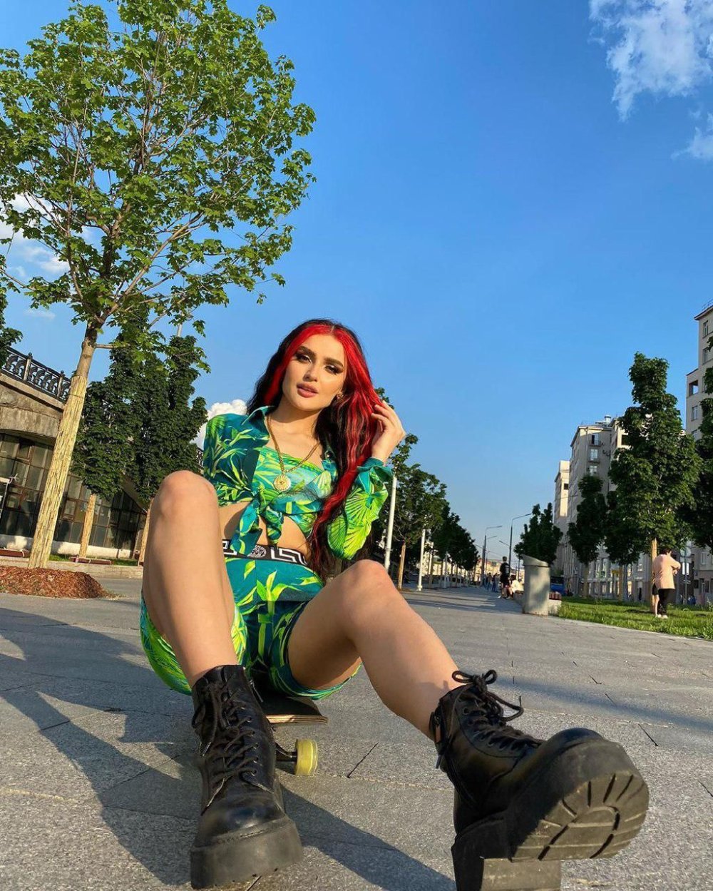 Girl at raver clothes