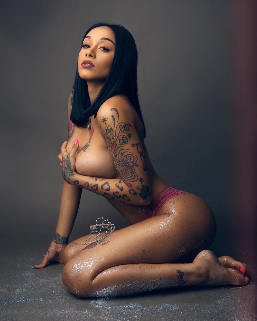 Naked tattooed Korean