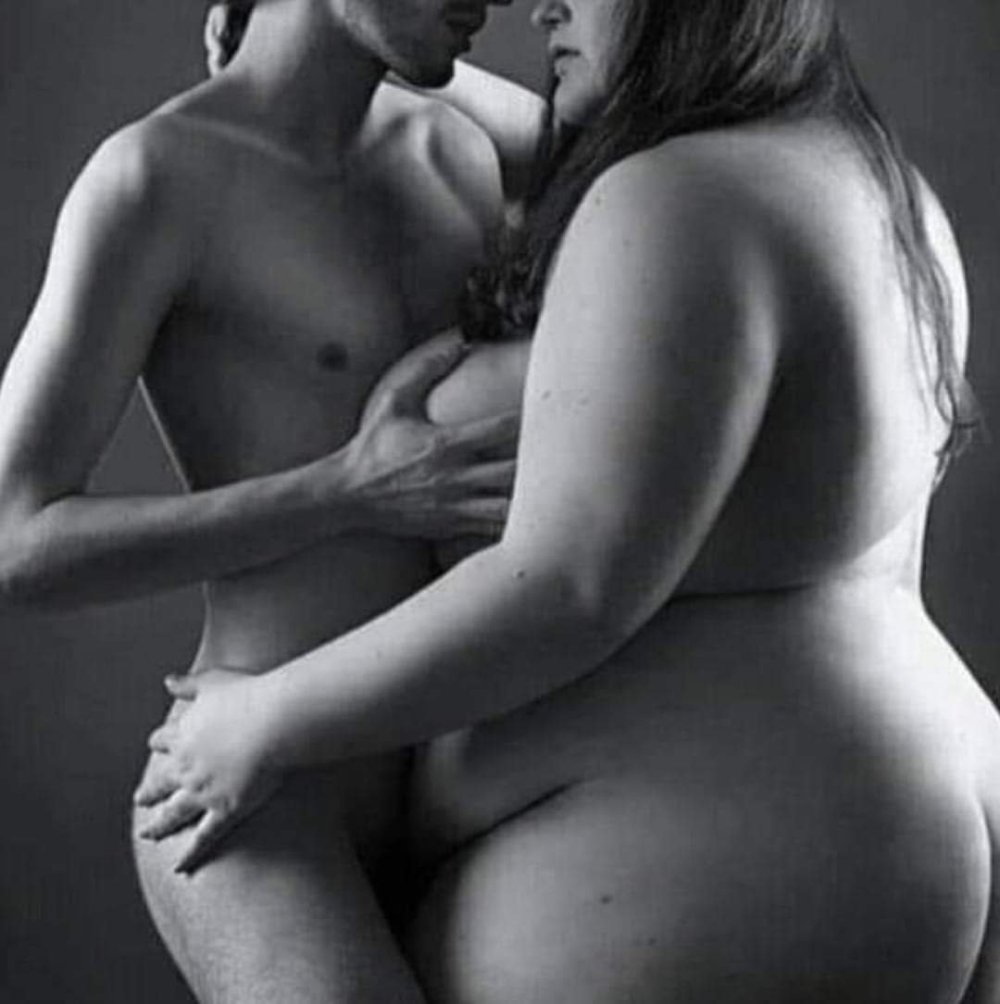 Man and woman in the style of nude