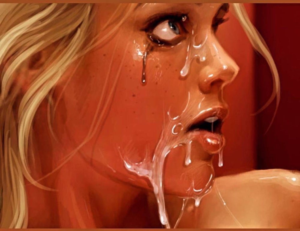 Realistic cumshot art