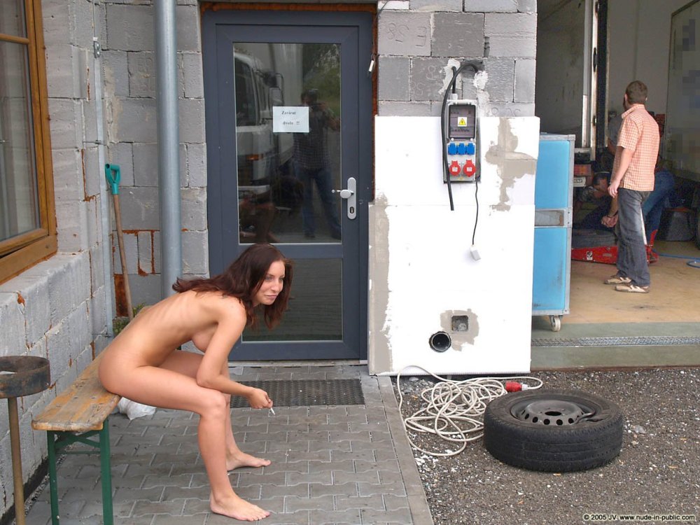 Undressed in an unusual place