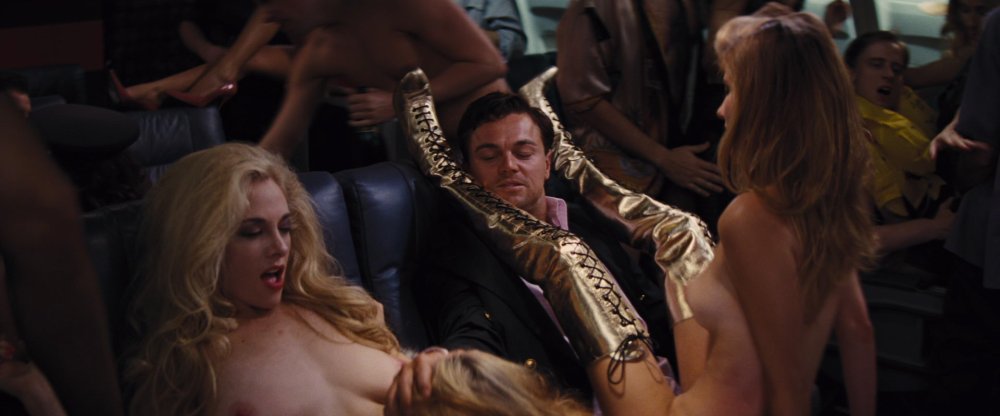 Naked in the film Wolf with Wall Street