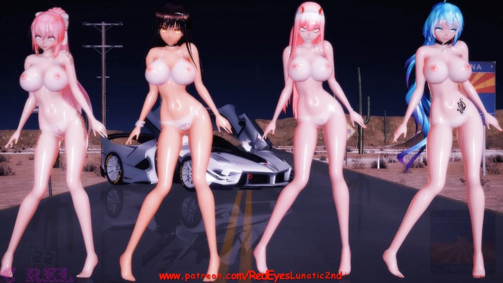 Beautiful lesbian anime naked Zero Two