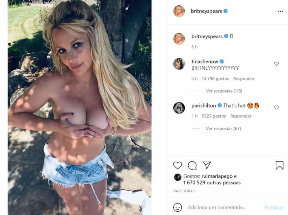 Britney Spears starred topless