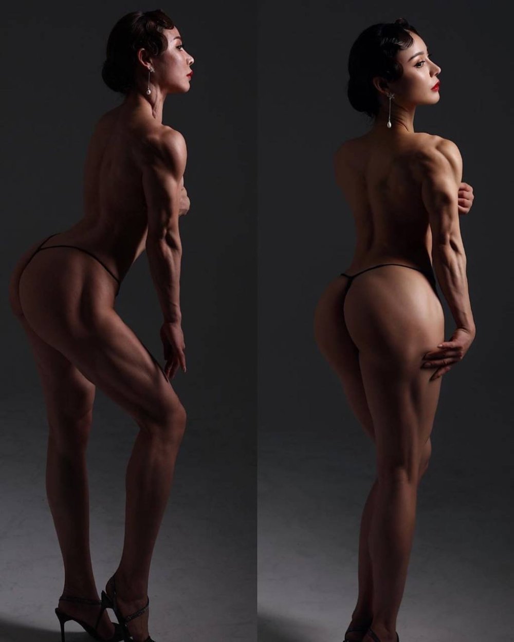Naked bodybuilder Yuan Hezhun