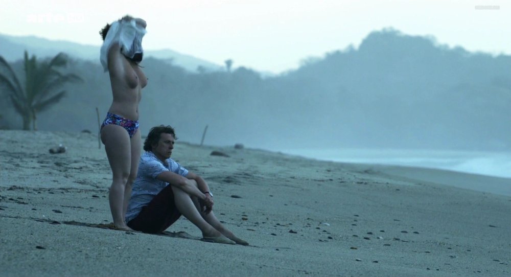 Anna Chipovskaya on the beach naked