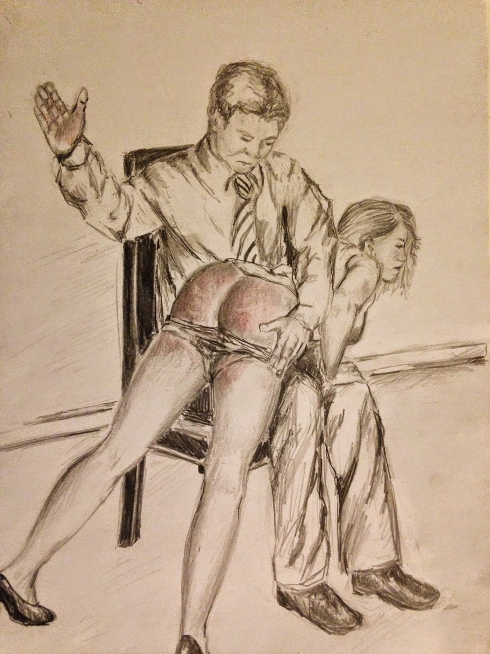 Erotic flogging of girls