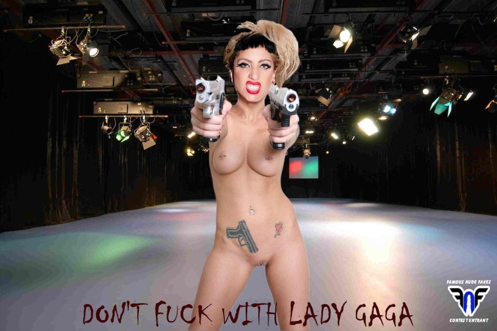 Lady Gaga Naked on the beach