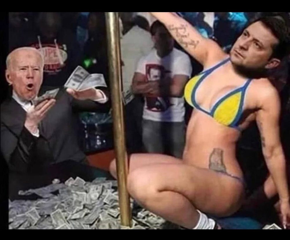 Zelensky striptease Biden