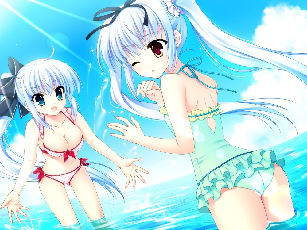 Anime girls in swimsuits