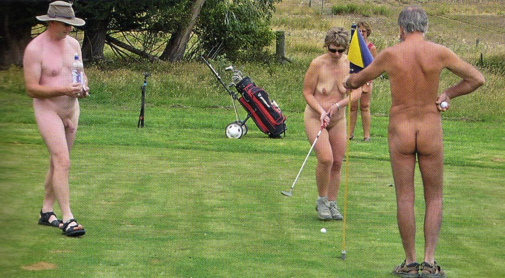 Naked in golf home