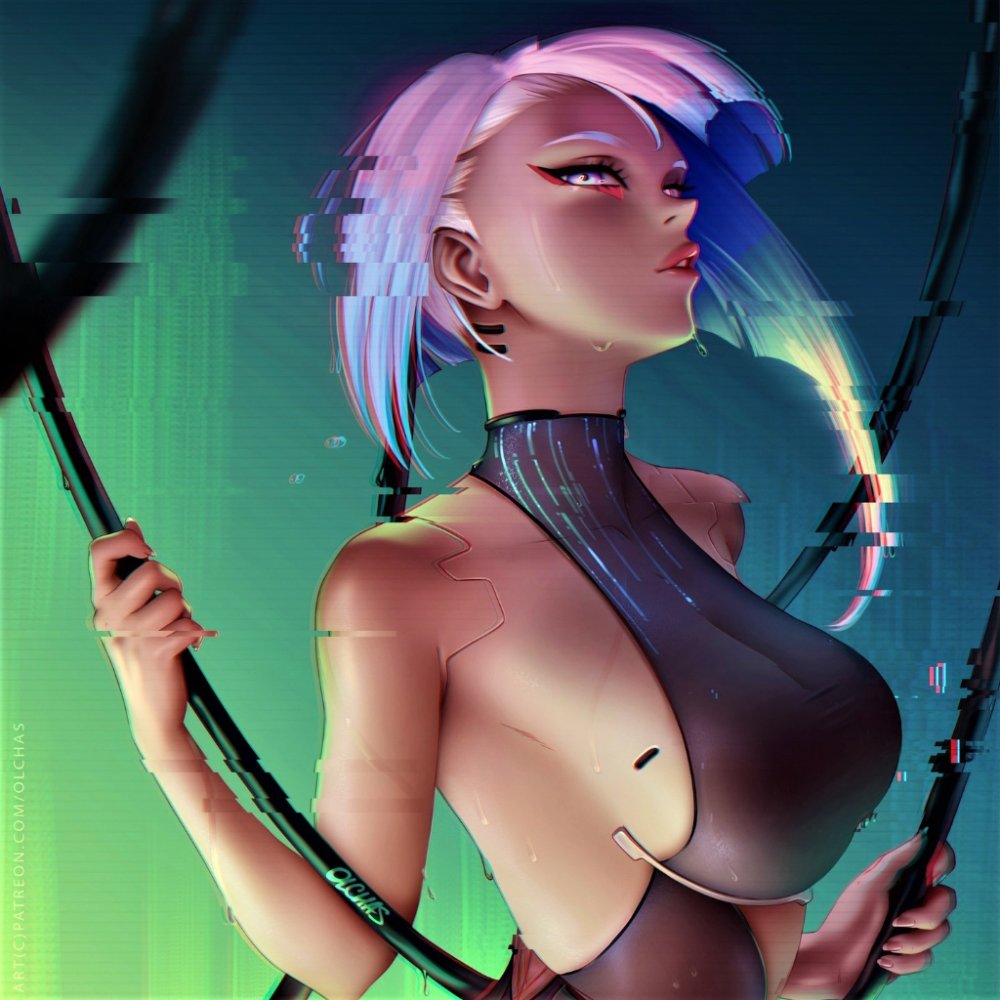 Naked Lucy from anime cyberpunk