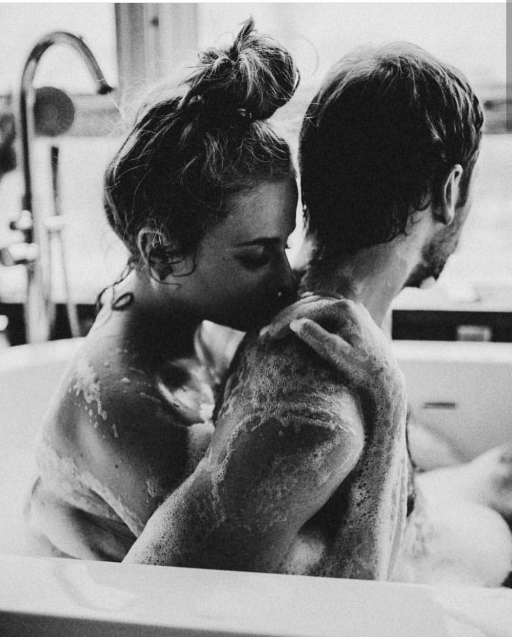 Man and woman in the bath