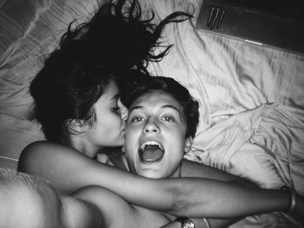 Teenagers are fooling around