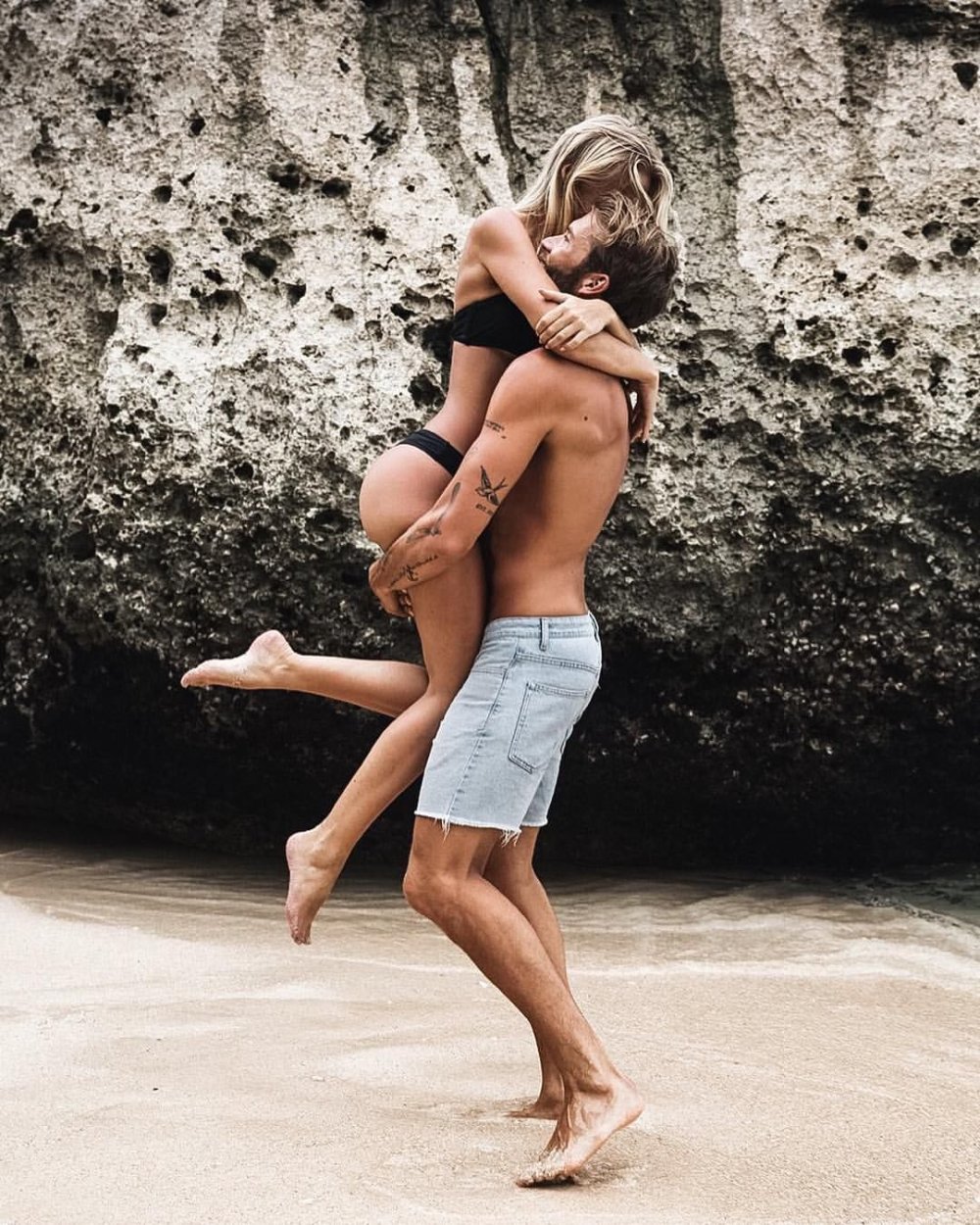 Sports pairs on the beach