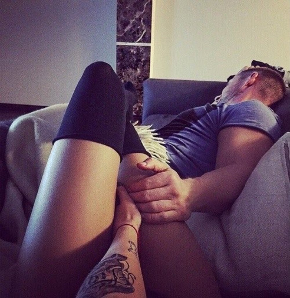 I threw my leg on my friend