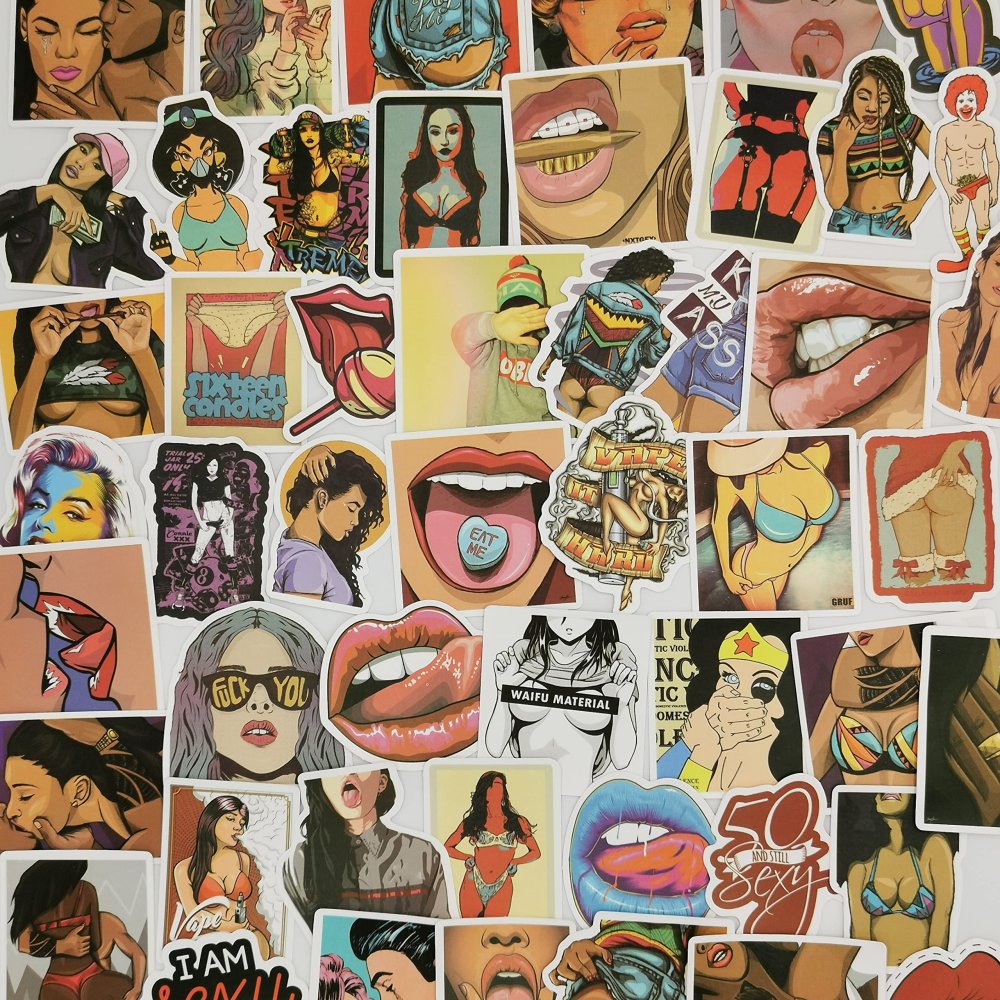 Pornographic stickers