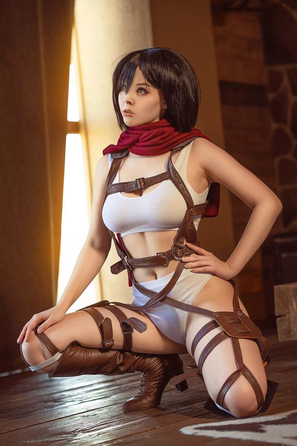 Mikasa Akkerman +18 cosplay