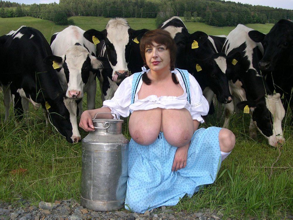 Milena Velba and boobs milkmaid