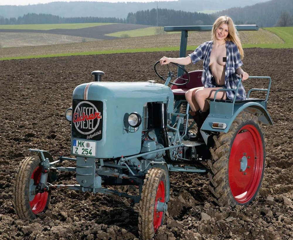 The wife of the tractor driver