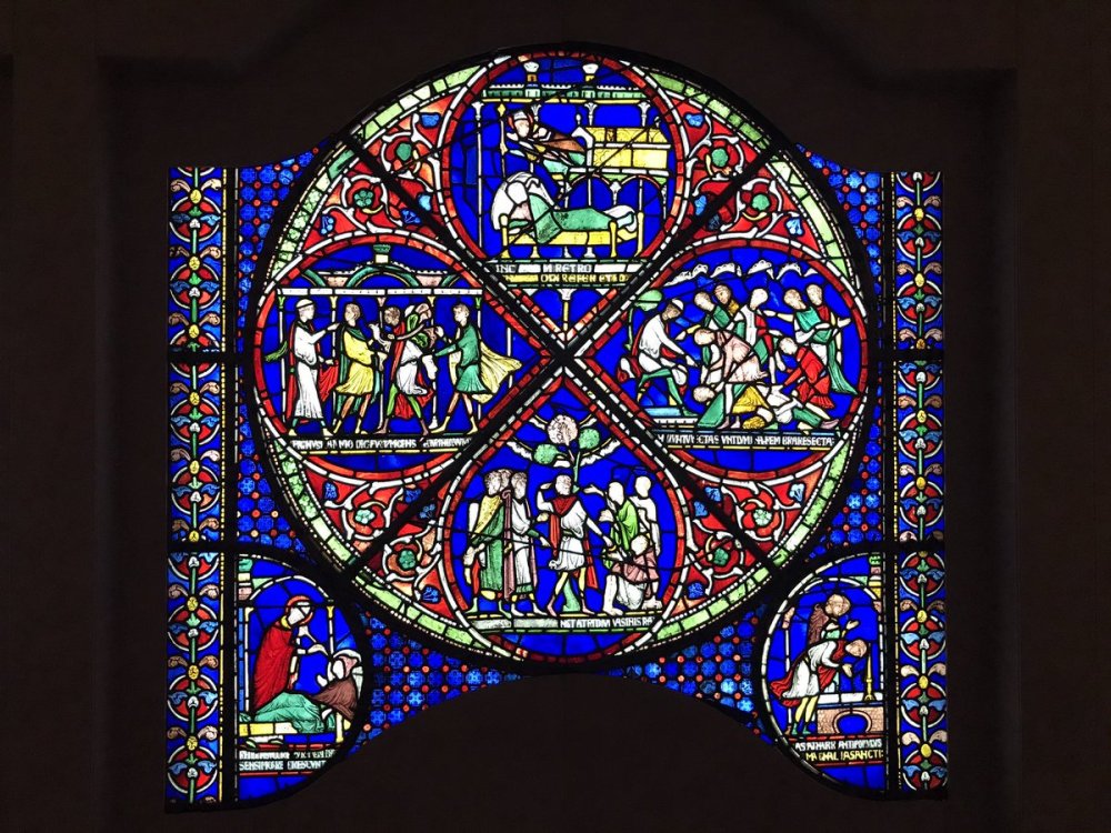 Kenterbury Cathedral in England Stained glass