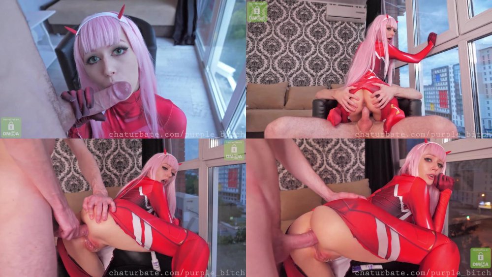 Anal cosplay Purple Bitch Zero Two