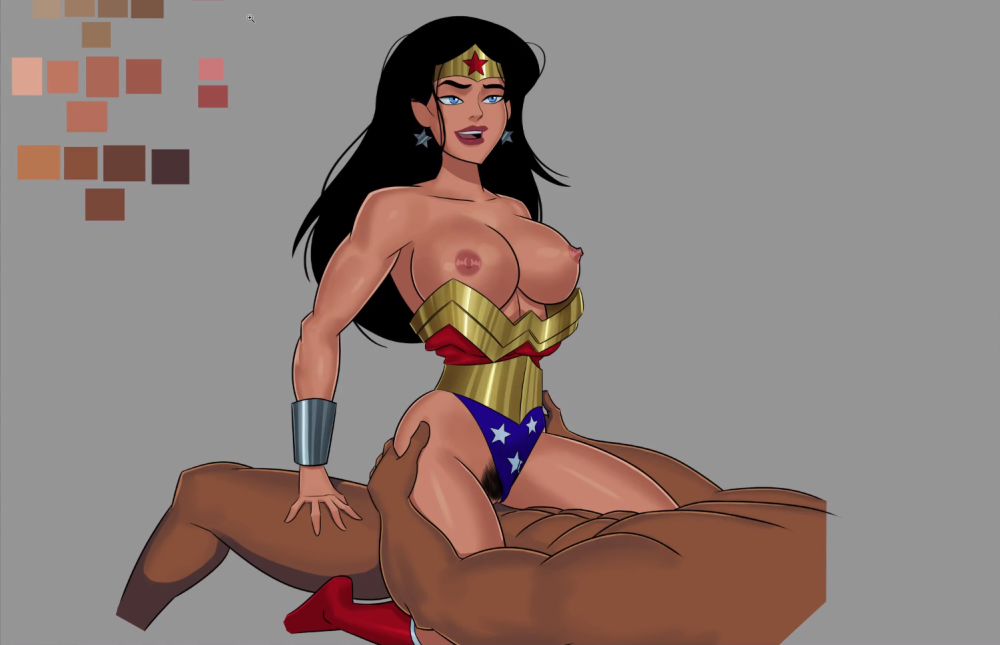 Naked Wander Wumen from the Justice League