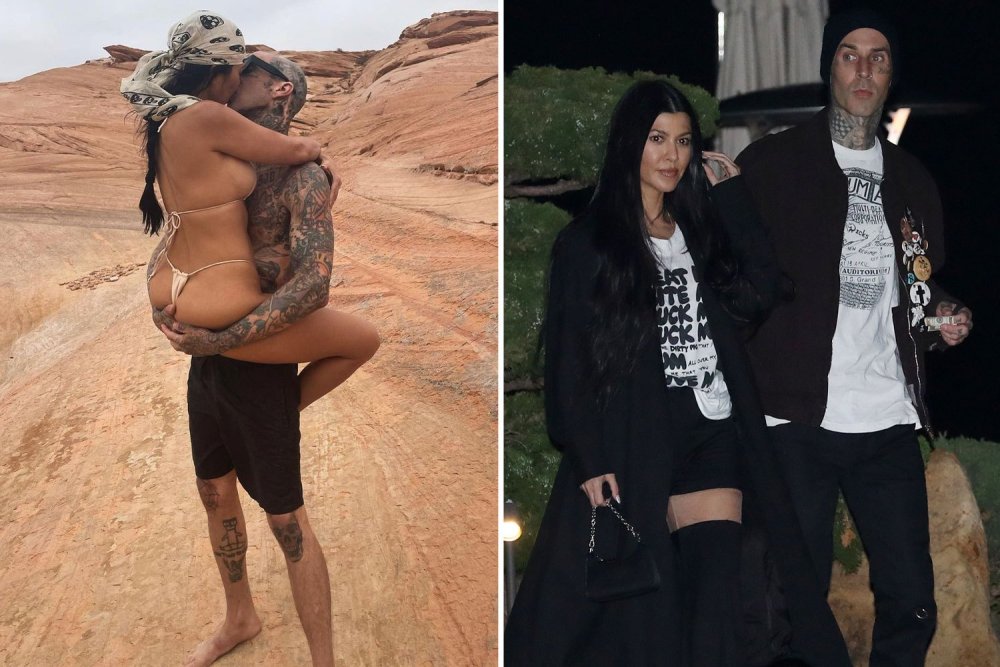 Courtney Kardashian and Travis Barker