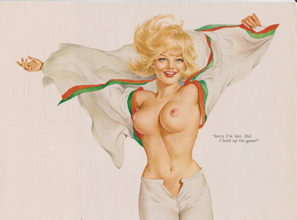 Retro drawings of naked women