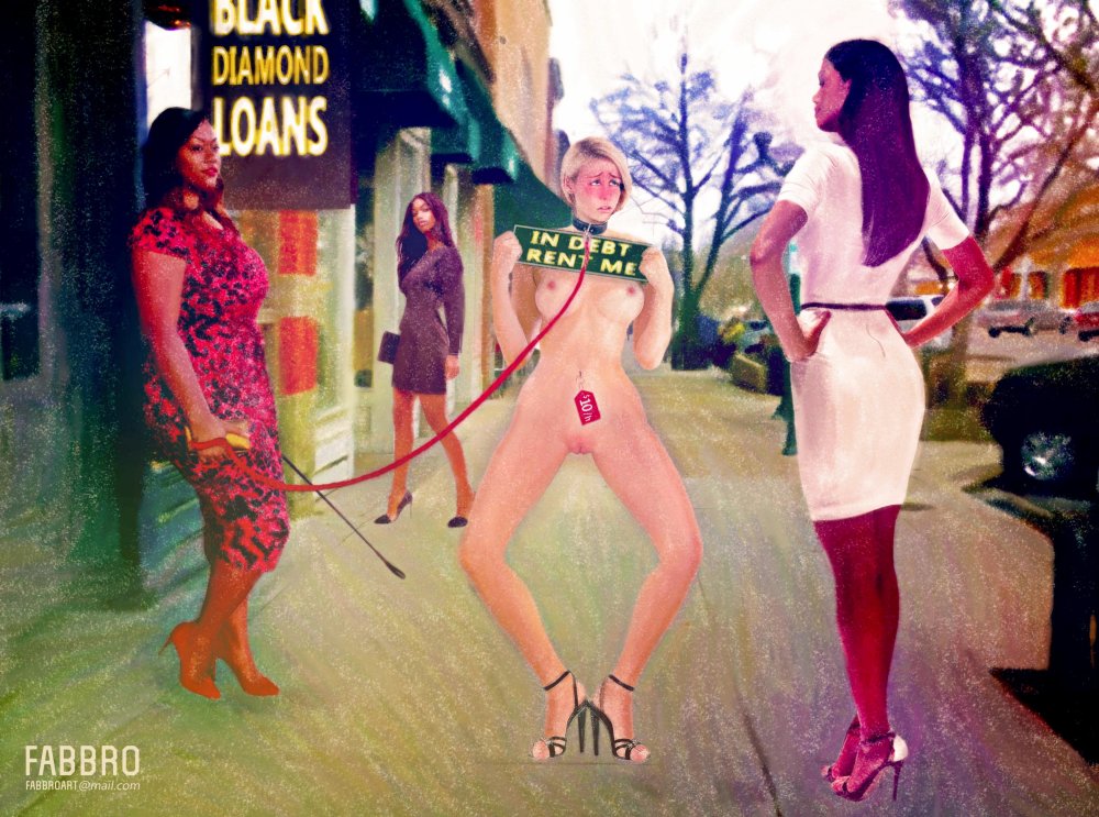 Girl in a dress teenager BDSM Art Humiliation