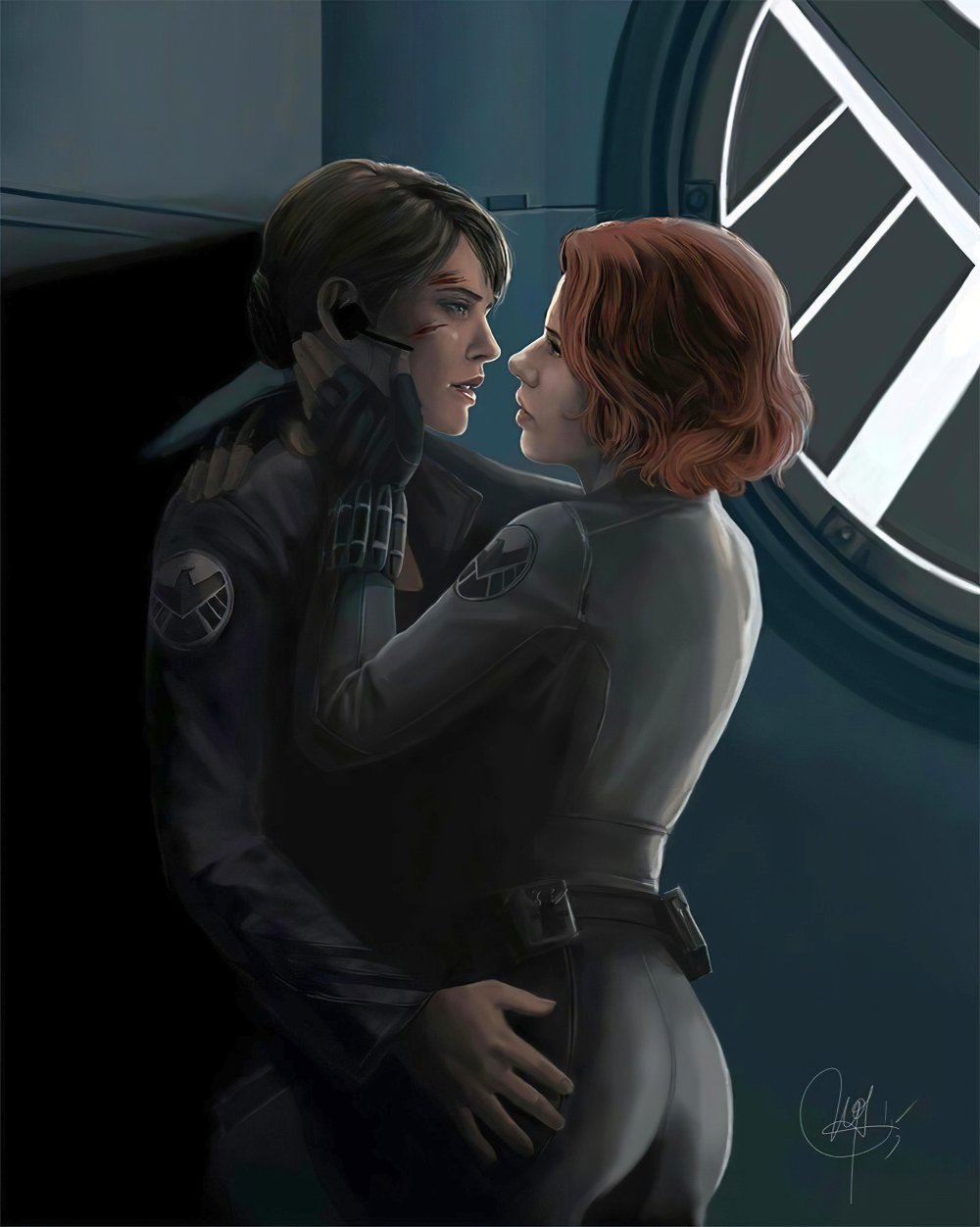 Maria Hill and Black Widow
