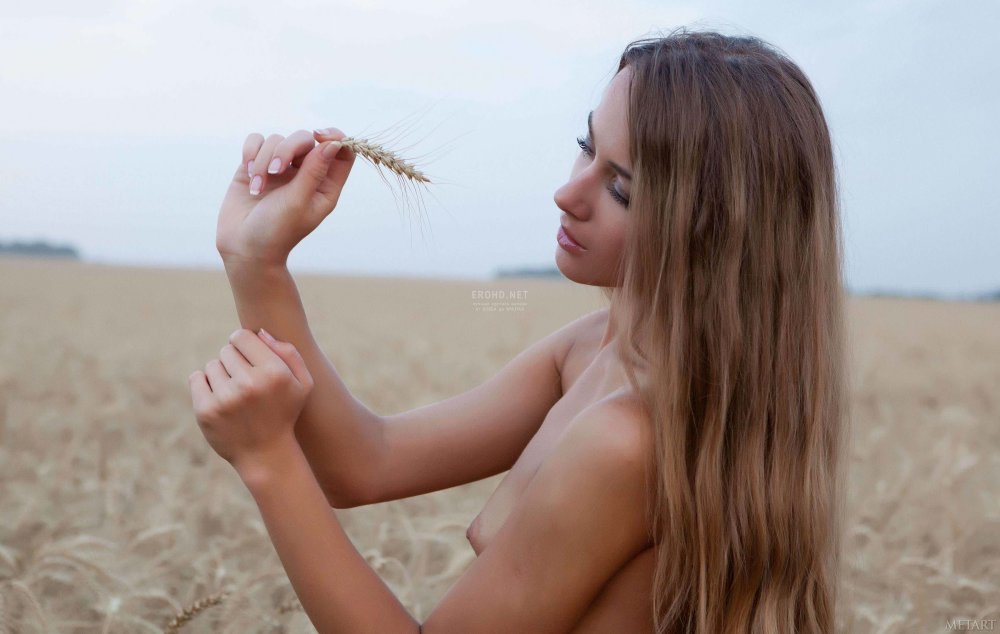 Girl in wheat field