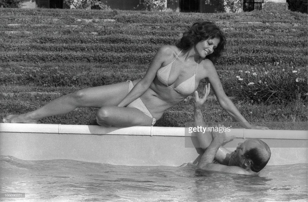 Claudia Cardinal in a swimsuit