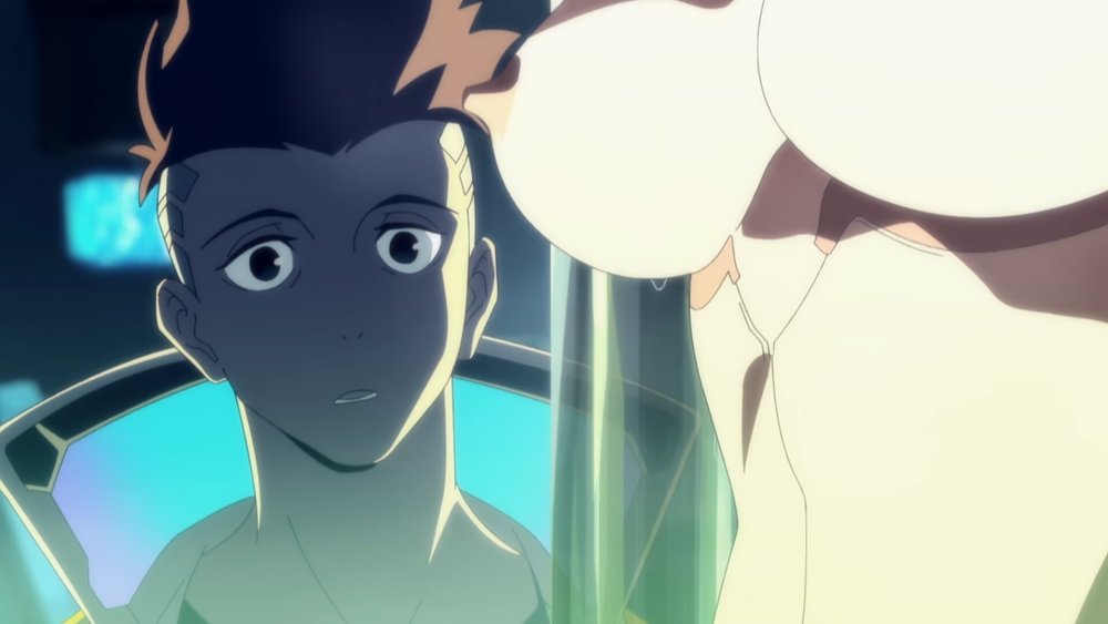 Cyberpunk Edgeruners running along the edge