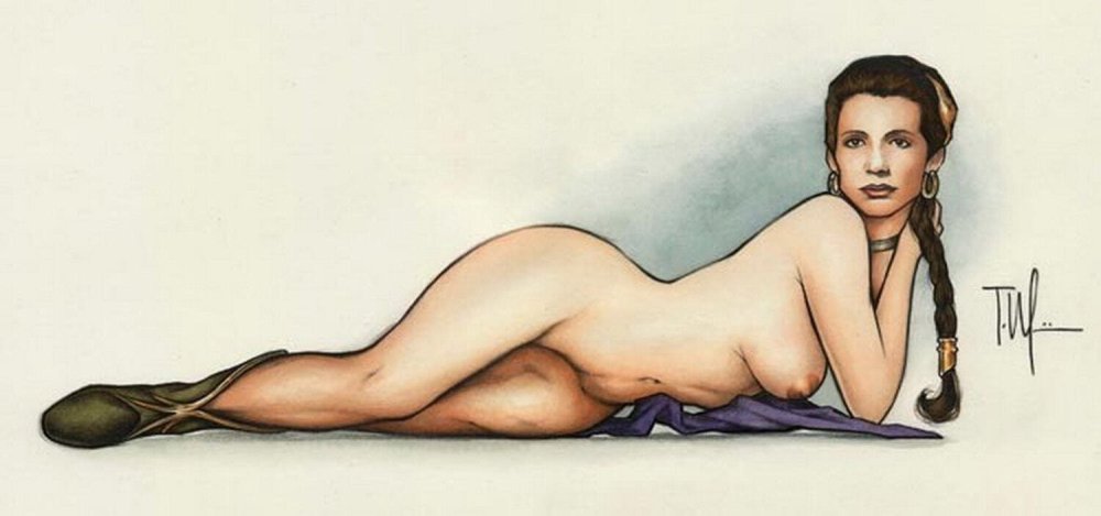 Naked Leia Organ Carrie Fisher