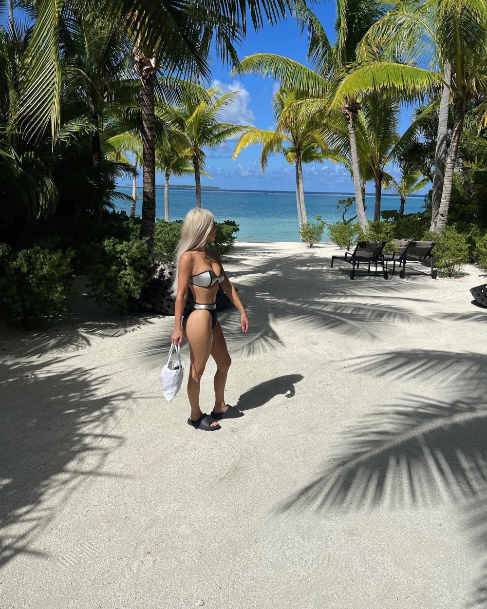 Kim Kardashian on the beach 2022