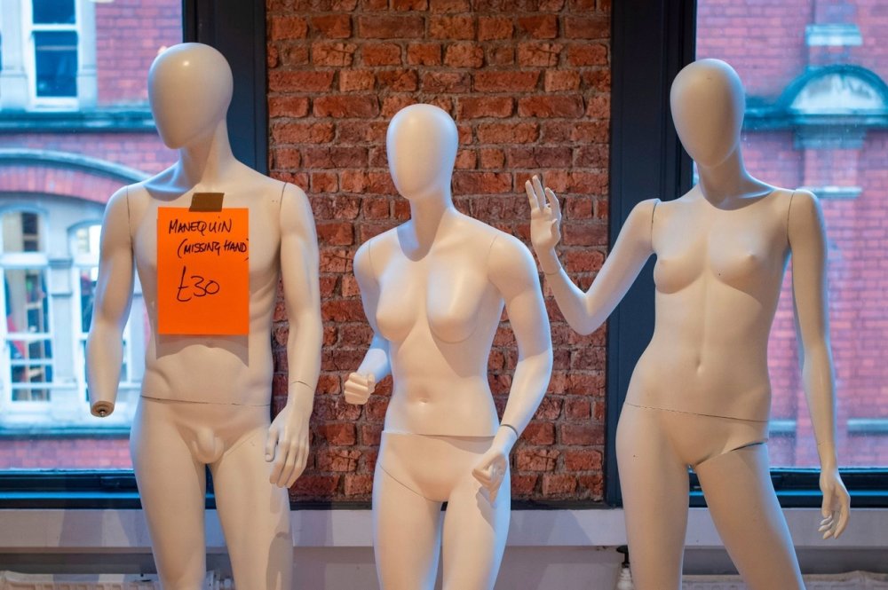 Naked mannequins