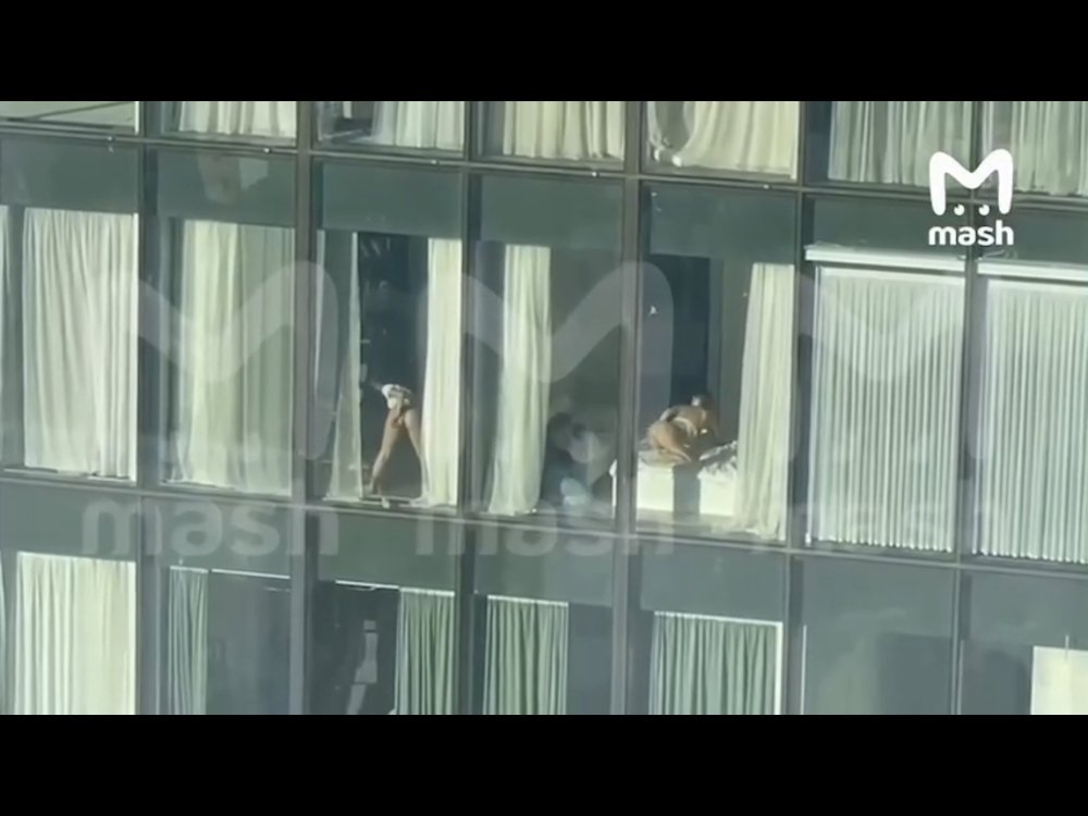 Girl at the window Moscow City