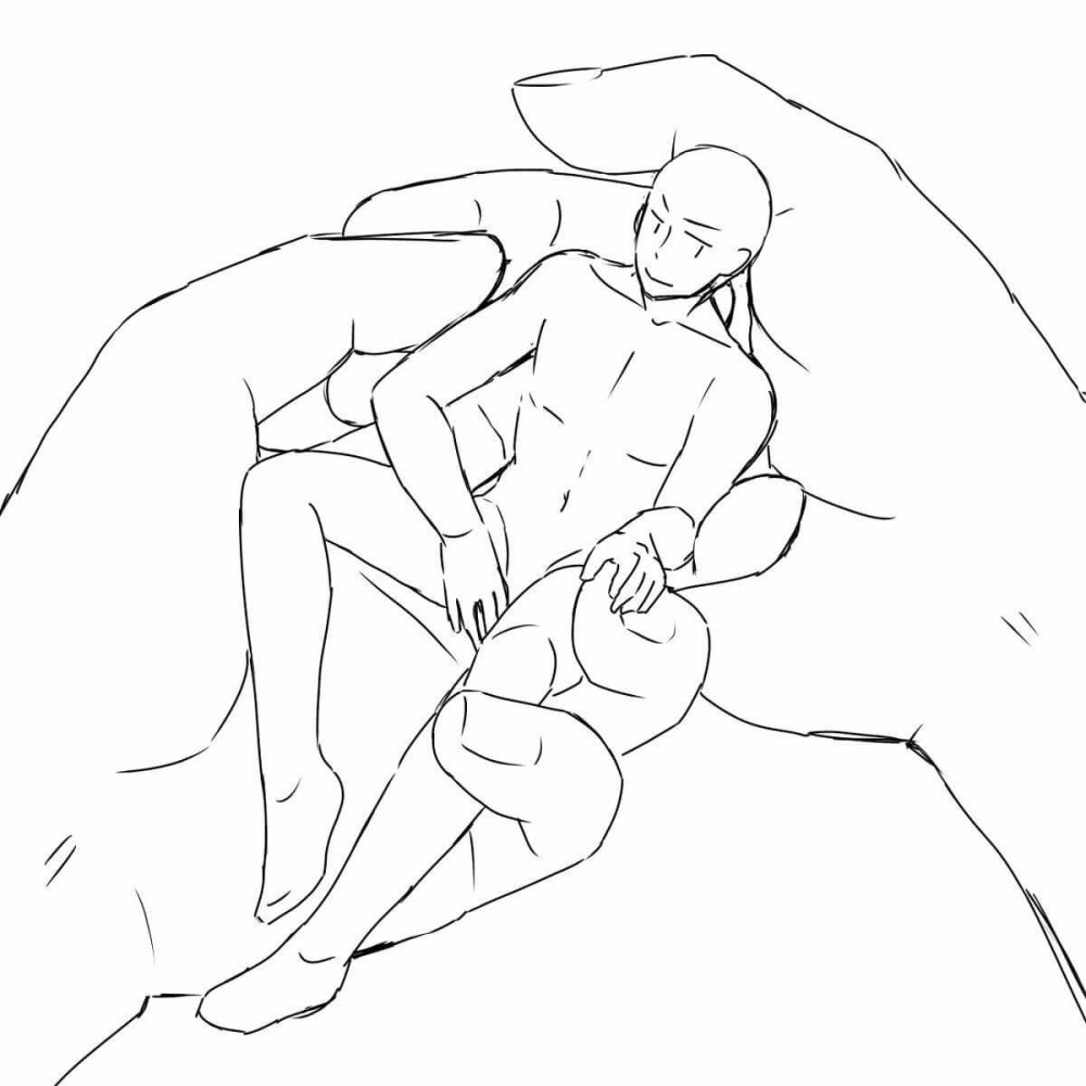 Pornographic pose for drawing