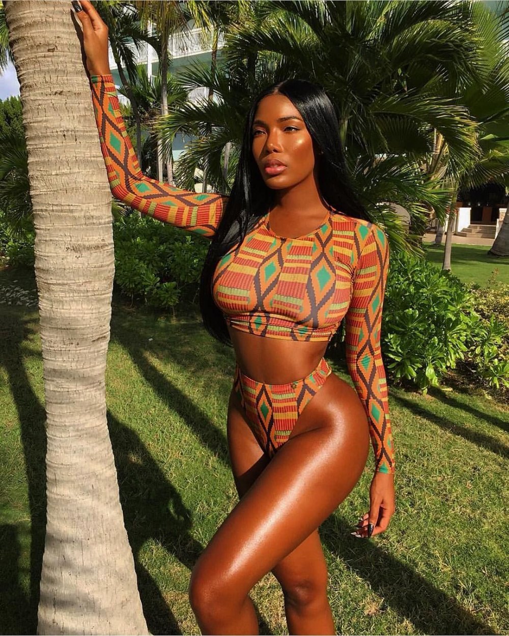 Monifa Jansen swimsuit