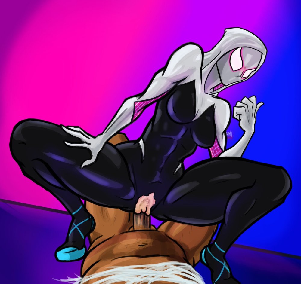 Miles Morales and Gwen Staisi man Spider