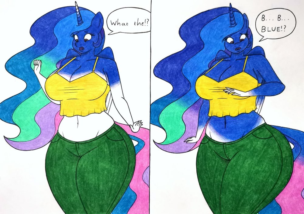 Princess Celestia at the age of the Princess of the Moon