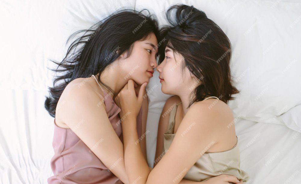 Asian lesbian couple
