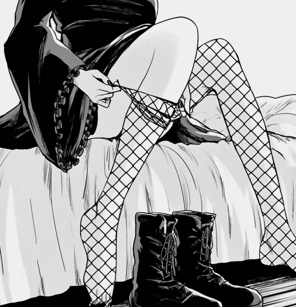 Anime black white vulgarity