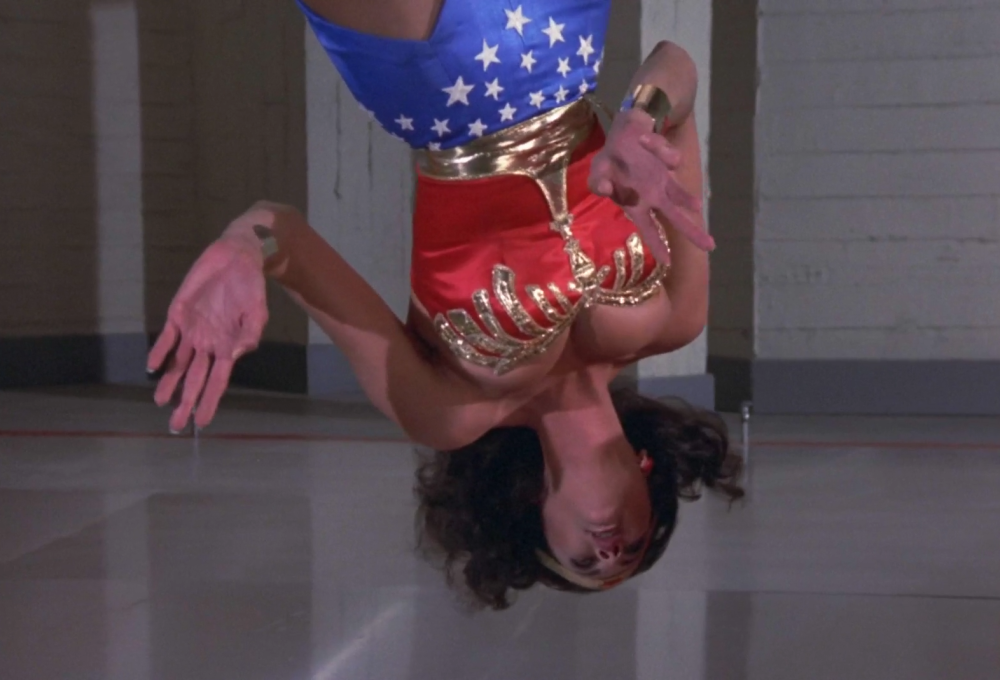 Wonder Woman upside down