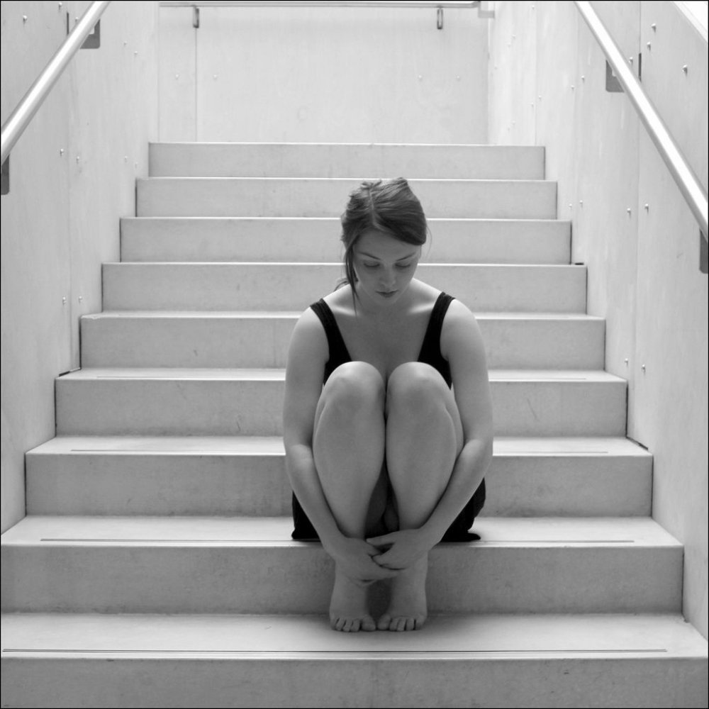 Imogen Dyer on the stairs