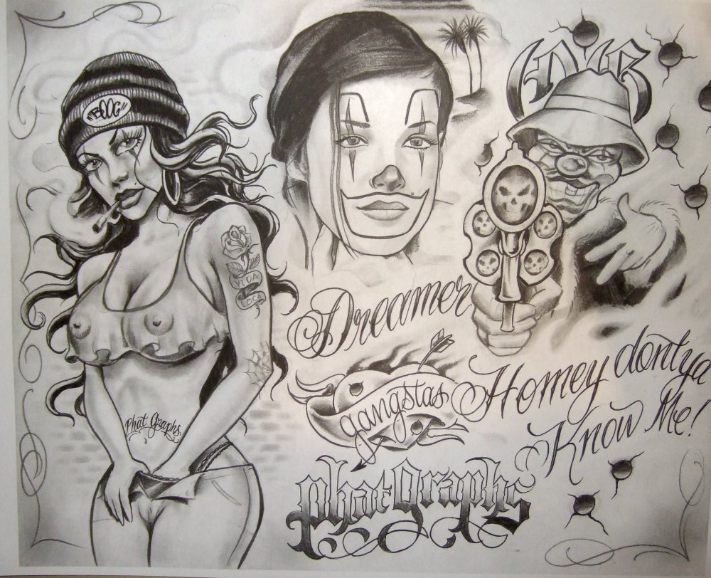 Pornographic tattoos drawings