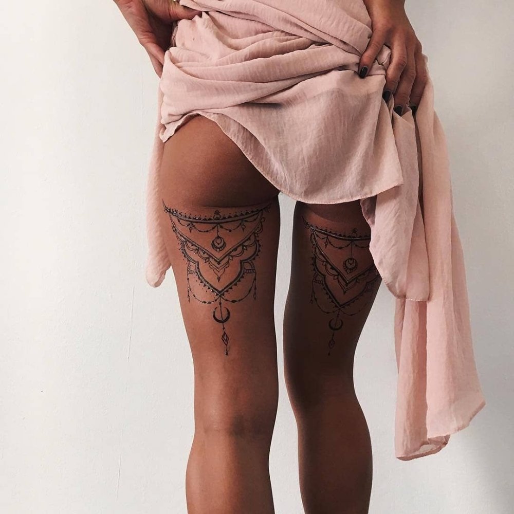 Tattoo on the hip behind for girls